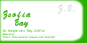 zsofia bay business card